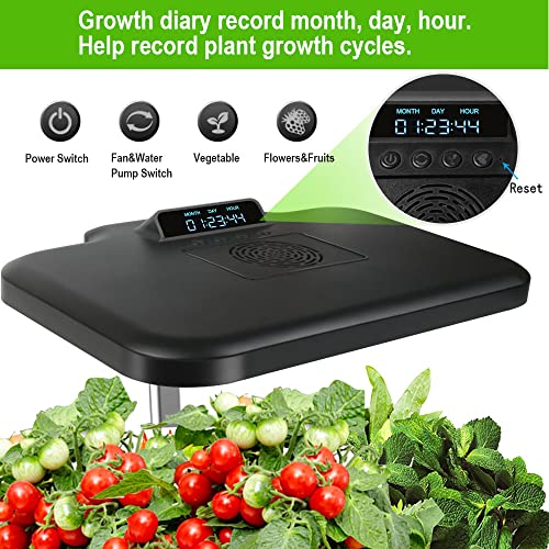 Hydroponics Growing System Indoor Herb Garden with Grow Lights,12Pods Plant Growing Kit with Growth Diary,Mute Fan and Water Pump,LITSPED Smart Garden for Home Kitchen,Father’s Day Gift (Black) | The Storepaperoomates Retail Market - Fast Affordable Shopping