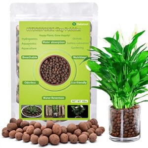 Halatool 4 LBS Organic Clay Pebbles, 4mm -16mm 100% Natural Expanded Clay Pebbles for Hydroponic Gardening, Orchids, Drainage, Decoration, Aquaponics