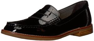 Sperry Women’s Seaport Penny Loafer, Black Patent, 5
