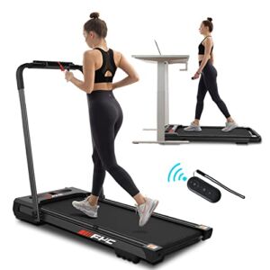 FYC Under Desk Treadmill – 2 in 1 Folding Treadmill for Home 2.5 HP, Installation-Free Foldable Treadmill Compact Electric Running Machine, with LED Display Walking Running Jogging for Home Office Use