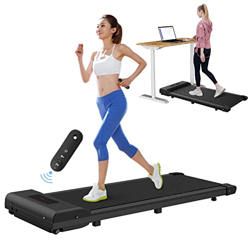 Walking Pad Under Desk Treadmill, Portable Treadmills Motorized Running Machine for Home, 6.25MPH, No Assembly Required, Remote Control, 240 Lb Capacity (Black) | The Storepaperoomates Retail Market - Fast Affordable Shopping