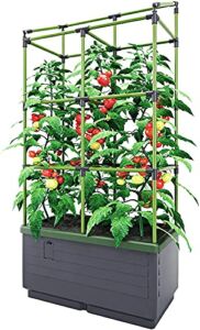 Bio Green City Jungle Hydroponic Gardening System –Self Watering Planter with Trellis –17L Water Reservoir Hydroponic Tower–Easy DIY Assembly –Ideal for Flowers, Herbs, Vegetables