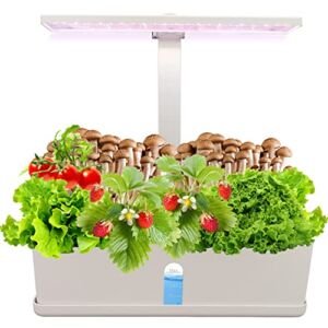 Hydroponics Growing System, Height Adjustable Indoor Herb Garden Kit, Indoor Plant Kit with LED Grow Light, Indoor Hydroponic Garden Kit for Home Bedroom Kitchen Office