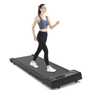 Under Desk Treadmill 2 in 1 TUNCKUN Walking Pad for Home and Office Quiet 0.75HP Machine for Walking Jogging Running with Remote Control
