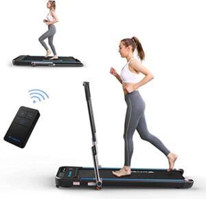 Treadmill for Home,Under Desk Treadmill Portable Walking Pad,Bluetooth Built-in Speakers, Adjustable Speed, LCD Screen & Calorie Counter, Ultra Thin and Silent, Intended for Home/Office (Black)
