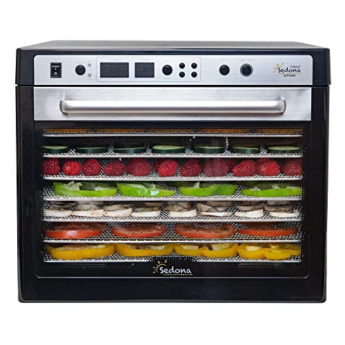 Tribest Sedona SDC-S101-B Supreme Commercial Electric Food Dehydrator with Stainless Steel Dehydrator Rack Trays, Black | The Storepaperoomates Retail Market - Fast Affordable Shopping