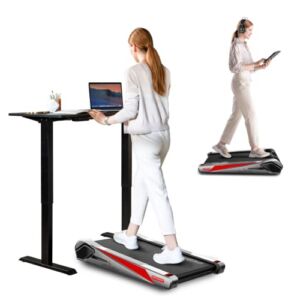 HIWALKER Under Desk Treadmill Small Compact Walking Treadmill with Incline 5° Fit Standing Desk, 3.1MPH Installation Free Egofit Walker Pro
