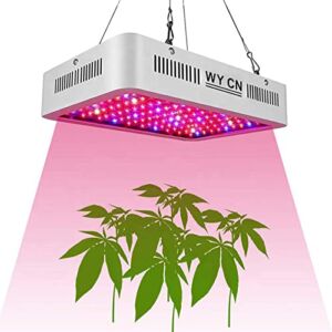 WY CN LED Grow Lights, P1000 Upgraded Full Spectrum Dual Chip Grow Light with Daisy Chain Design for Hydroponic Indoor Plants, Seeding, Flowering Fruiting Grow Lights for Indoor Plants