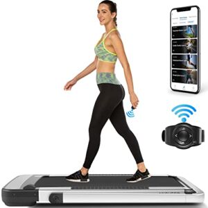 ANCHEER Treadmills,2-in-1 Folding Treadmill, Under Desk Treadmill with APP, Remote Control and Acrylic Touchscreen, Jogging Walking Exercise Fitness Machine for Family & Office Workout