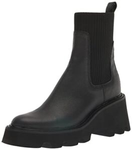 Dolce Vita Women’s Hoven Fashion Boot, Black Leather H2O, 8