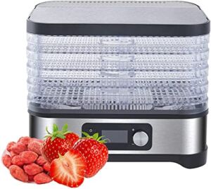 Digital Food Dehydrator Dryer,Freeze Dryer Machine for Home,24 Hour Timer,35-70°c Temperature Setting,for Fruit,Vegetables,Beef