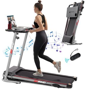 FYC Folding Treadmill for Home – Slim Compact Running Machine Portable Electric Treadmill Foldable Treadmill Workout Exercise for Small Home Apartment Gym Walking Jogging Fitness, No Installation