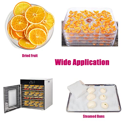 OUOSY 7Pcs Reusable Dehydrator Sheets For Dehydrator, Rectangle Silicone Dehydrator Mats For Fruit, Premium Non Stick Food Dryer Mesh Sheet (7 Pack, 14.6 x 15.7”), White | The Storepaperoomates Retail Market - Fast Affordable Shopping
