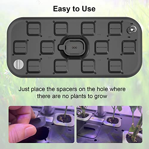 25 Pack Square Plant Spacer Kit for Hydroponic Growing System,Hydroponics Cover Lid Accessories for Indoor Garden Spacer Caps,Compatible with Idoo,QYO,LYKO and Most Square Seed Pods,Black | The Storepaperoomates Retail Market - Fast Affordable Shopping