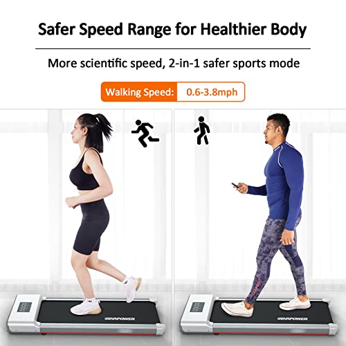 Walking Pad Treadmill Under Desk, 2 in 1 Under Desk Treadmill, Installation-Free Walking Treadmill with Remote Control for Home/Office Walking Jogging, LED Display Electric Exercise Machine | The Storepaperoomates Retail Market - Fast Affordable Shopping