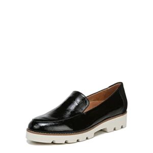Vionic Women’s Charm Kensley Oxford Patent Leather Loafers- Supportive Casual Shoes That Include Three-Zone Comfort with Orthotic Insole Arch Support, Black Crinkle Patent 9 Medium