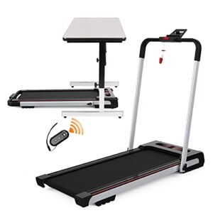 2 in 1 Treadmill for Home Portable Under Desk Treadmill