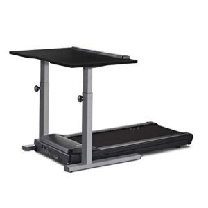 LifeSpan TR1200-DT5 Treadmill Desk | 48″ Black Desktop | Silver Manual-Height-Adjustable Frame | Perfect for Work or Home Office