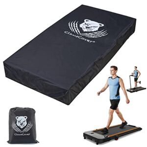 ClawsCover Flat Folding Treadmill Covers for 2 in 1 Under Desk Treadmill,Heavy Duty Waterproof Dustproof Running Walking Jogging Machine Protector Cover for Home Office Outdoor,55Lx28Wx6H Inch
