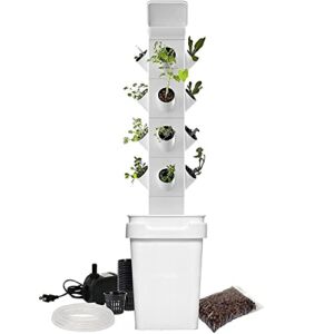 EXO Garden Hydroponic Growing System Vertical Tower – Vegetable Plant Tower Gift for Gardening Lover – Automate Aeroponics Mini Indoor Outdoor Home Grow Herb