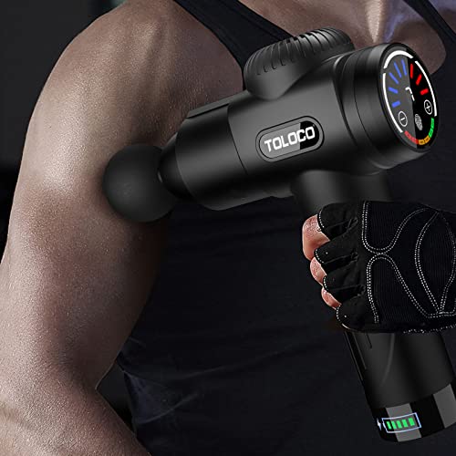 TOLOCO Massage Gun, Upgrade Percussion Muscle Massage Gun for Athletes, Handheld Deep Tissue Massager, Black | The Storepaperoomates Retail Market - Fast Affordable Shopping