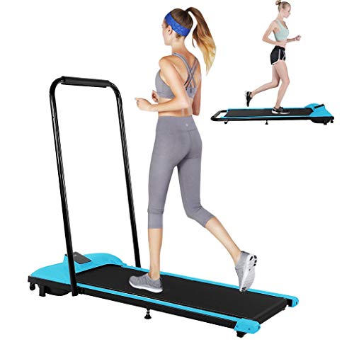 2 in 1 Folding Treadmill, Under Desk Electric Treadmill, Installation-Free Remote Control and LED Display, Ultrasonic Sensors Equipped, Walking Machine for Home, Office & Gym (Blue) | The Storepaperoomates Retail Market - Fast Affordable Shopping
