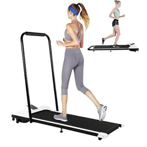 Folding 2 in 1 Under Desk Treadmill, Walking Jogging Machine Electric Treadmill for Home Office with Remote Control
