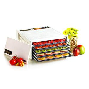 Excalibur Black Door Electric Food Dehydrator, 5-Tray, White (Discontinued by), Medium