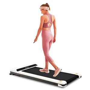 Portable Treadmill, Under Desk Walking Pad Flat Slim Treadmill with LED Display and Sports APP, Treadmill for Apartments and Small Spaces