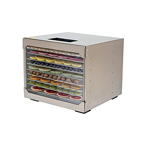 ZOKOP Food Dehydrator Large Drying Capacity with 10pcs Movable Trays, Temperature Time Adjustable, Height Adjustable, Fruit Dryer Meat Jerky Herbs BPA-Free | The Storepaperoomates Retail Market - Fast Affordable Shopping