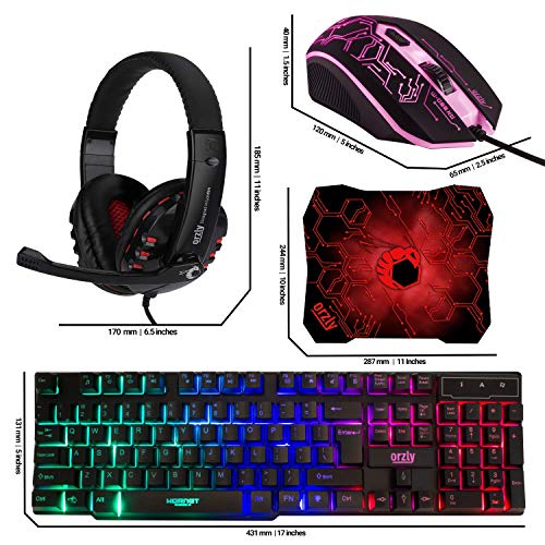 Gaming Keyboard and Mouse and Mouse pad and Gaming Headset, Wired LED RGB Backlight Bundle for PC Gamers and Xbox and PS4 Users – 4 in 1 Edition Hornet RX-250 | The Storepaperoomates Retail Market - Fast Affordable Shopping