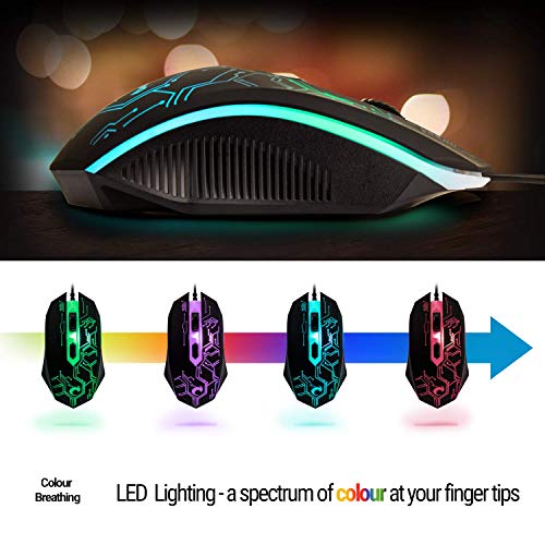 Gaming Keyboard and Mouse and Mouse pad and Gaming Headset, Wired LED RGB Backlight Bundle for PC Gamers and Xbox and PS4 Users – 4 in 1 Edition Hornet RX-250 | The Storepaperoomates Retail Market - Fast Affordable Shopping