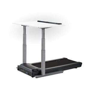 LifeSpan TR1200-DT7 Treadmill Desk | 48″ White Desktop | Silver Height-Adjustable Frame | Perfect for Home Office or Work
