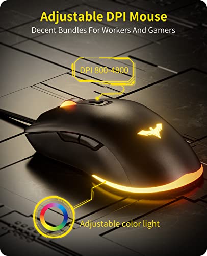 havit Gaming Keyboard and Mouse Combo, Backlit Computer keyboards and RGB Gaming Mouse, Gaming Accessories 104 Keys PC Gaming Keyboard with DPI 4800 Mouse for Gamer, Black | The Storepaperoomates Retail Market - Fast Affordable Shopping