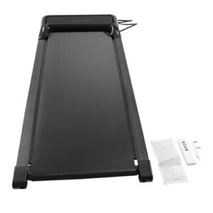 Treadmill 2 in 1 Under Desk Treadmill 2.25HP Walking Pad Treadmill, Walking Jogging for Home with LED Display, Remote Control, Installation-Free (Black)