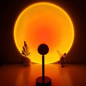 CORATED Sunset Lamp, Projector Sunset Light 180 Degree Rotation Projection LED Night Light for Photography, Selfie, Home and Bedroom Decor (Sunset Red)
