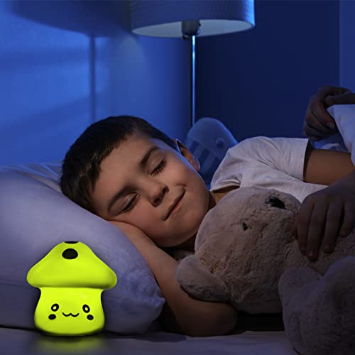 Night Light Cute Frog Mushroom LED Night Creative Color Changing Frog Mushroom Lamp Glowing Colorful LED Night Light for Children Bedroom Desk Party Decoration Gift (Mushroom LED Light) | The Storepaperoomates Retail Market - Fast Affordable Shopping