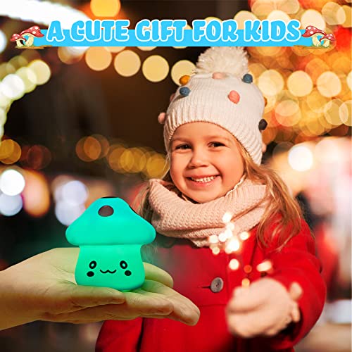 Night Light Cute Frog Mushroom LED Night Creative Color Changing Frog Mushroom Lamp Glowing Colorful LED Night Light for Children Bedroom Desk Party Decoration Gift (Mushroom LED Light) | The Storepaperoomates Retail Market - Fast Affordable Shopping