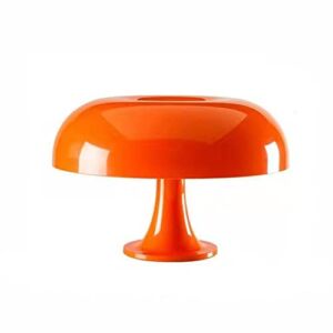 Led Mushroom Table Lamp for Hotel Bedroom Bedside Living Room Decoration Lighting Modern Minimalist Desk Lights(US Plug,Orange)