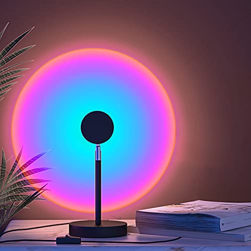 Sunset Projection Led Light,180 Degree Rotation Rainbow Projection Lamp，Night Light Projector Led Lamp，Romantic Projector for Home Party Living Room Bedroom Decor (Tibbiden Rainbow) | The Storepaperoomates Retail Market - Fast Affordable Shopping