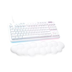 Logitech G713 Wired Mechanical Gaming Keyboard with LIGHTSYNC RGB Lighting, Tactile Switches (GX Brown), and Keyboard Palm Rest, PC and Mac Compatible – With $20 SIMS Spa Day Game Pack – White Mist