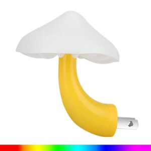 KEPABIGLE Sensor Led Night Light 7-Color Changing Mushroom Night Light Plug in Cute Lamp Mushroom Shaped Dream Bed Night Lights