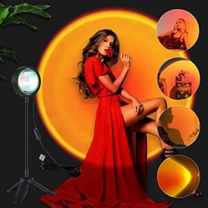 Adcssynd Sunset Lamp, Sunset Projection Lamp Sunset Red, Sunset Lamp 360 Degree Rotated, Sun Lamp with USB Plug in, Sunlight Lamp LED for Photography, Tiktok, Selfie