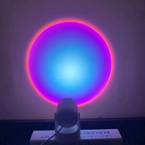 Night Light Projector Led Lamp,90 Degree Rotation Rainbow Projection Lamp,Romantic Led Light for Kids Adults, Sunset Night Light for Home Party Living Room Bedroom Decor (Rainbow(180° Rotated))