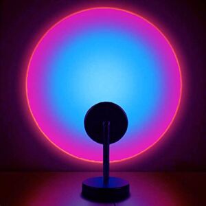 Sunset lamp ,Sunset Projection lamp 180 Degree Rotation USB Charging for Photo Vlog Background Bedroom Home Indoor Party Living Room Wall Decoration Projector Lamp