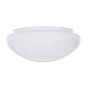 DYSMIO 10-Inch White Classic Globe, Dome, Fitter 9-7/8 Inch, Replacement Mushroom Glass Shade for Pendant, Fan light , Bathroom