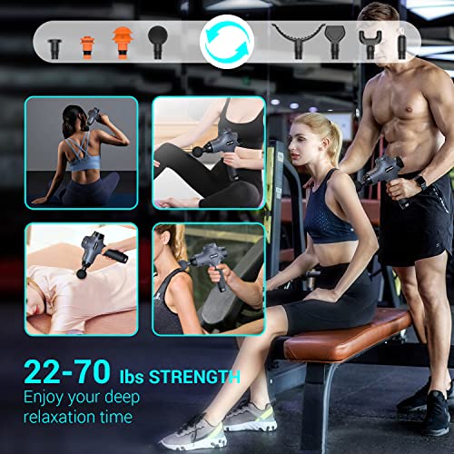 Massage Gun Deep Tissue Muscle Massager, Percussion Massage Gun for Pain Relief, Portable Quiet Handheld Relaxation Electric Sport Massager with 8 Massage Heads, LCD Touch Screen and Carrying Case … | The Storepaperoomates Retail Market - Fast Affordable Shopping