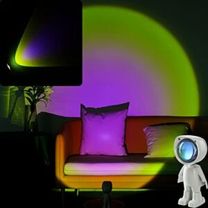Sunset lamp, ALPOWL Sunset Projection lamp with Robot Model Appearance and USB Charging Function, Sunset lamp Projector with 360 Degrees Rotation for Photography/Selfie/Living Room Decor (White 3)