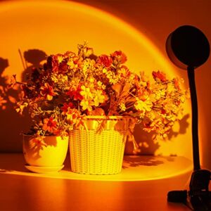 Sunset Lamp， WTINTELL Sunset Projection Led Light，360° Degree Night Light Projector Lamp for Bedroom,Party,Couple,Festival,Self-Media，Romantic Atmosphere.