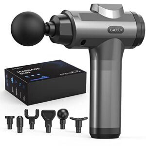 LAOBEN Percussion Massage Gun, Deep Tissue Massage Gun with LCD Touch Screen and 20 Adjustable Speeds, Massagers for Neck and Back, Effective Stress Relief and Strengthen Muscles, Nice Gifts Choices